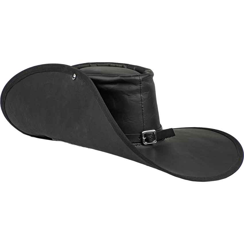 Leather Cavalier Hat - Black