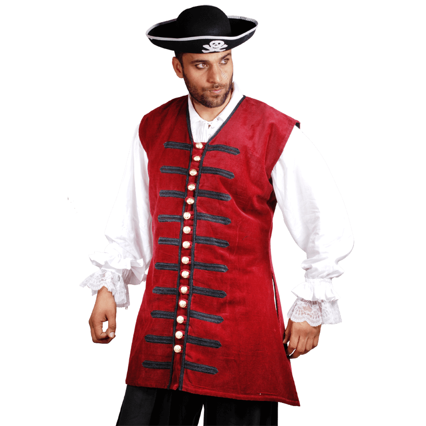 Pirate Captain England Long Vest - DC1029 - Medieval Collectibles