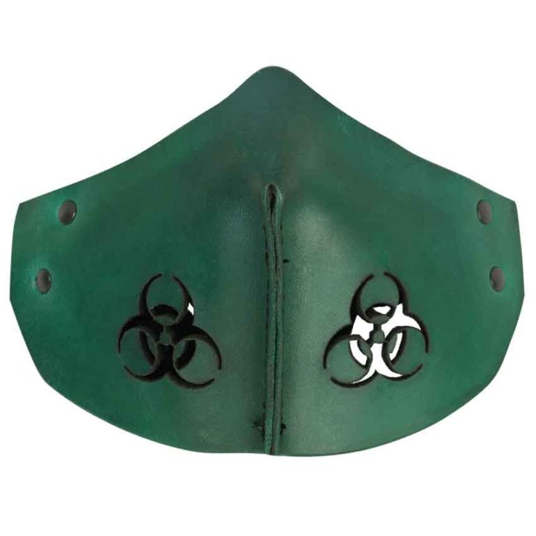 Leather Biohazard Mempo Mask