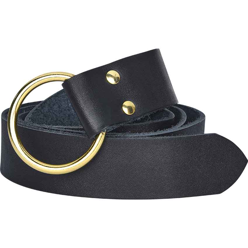 Women's Circle Belt In Black Leather - Thursday Boot Company