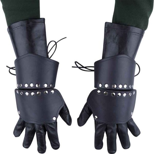 Warriors Leather Half Gauntlets