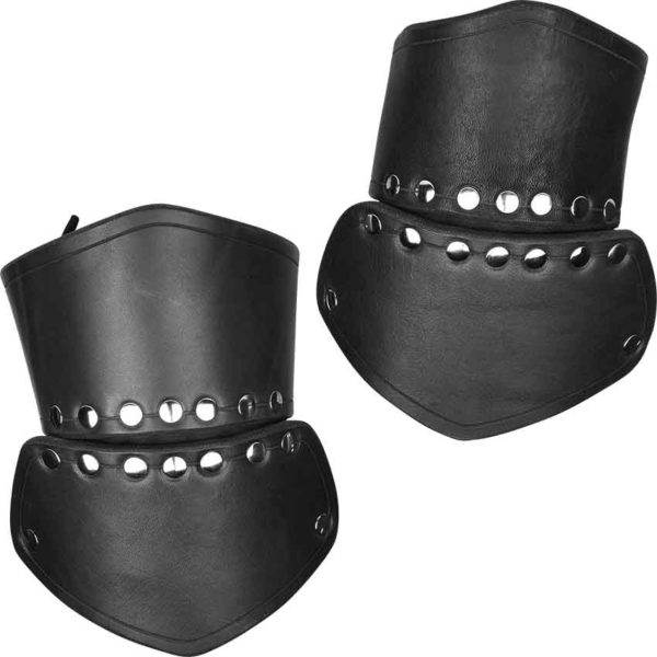 Knightly Leather Half Gauntlets