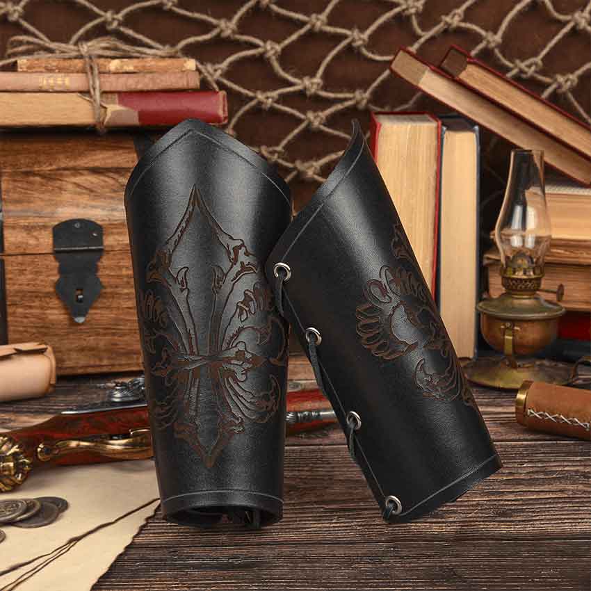 Pirate's Fleur de Lis Arm Bracers - DK6047 - Medieval Collectibles