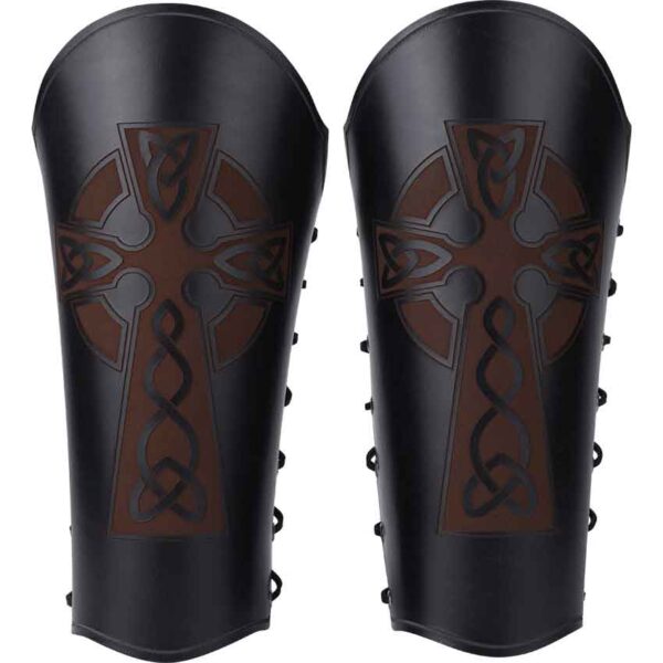 Engraved Celtic Cross Bracers