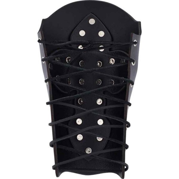 Gothic Cross Leather Arm Bracers