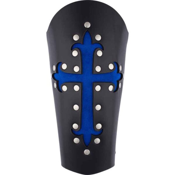 Gothic Cross Leather Arm Bracers