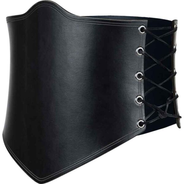 Side Lacing Leather Waist Cincher