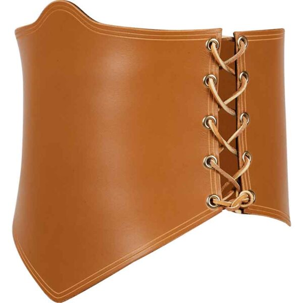 Side Lacing Leather Waist Cincher