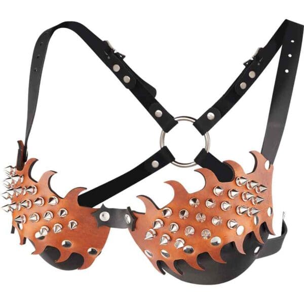 Spiked Leather Bra