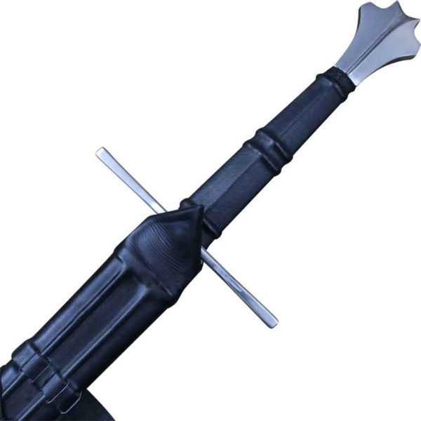 Two Handed Gothic Sword With Scabbard