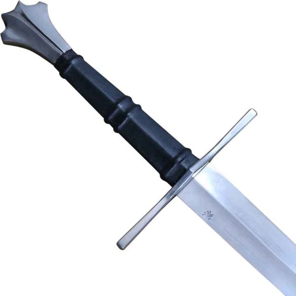 Two Handed Gothic Sword With Scabbard