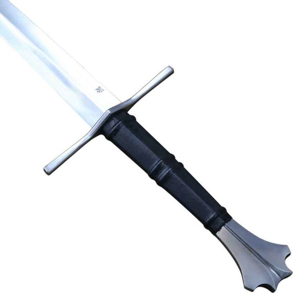 Two Handed Gothic Sword With Scabbard