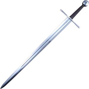 Two Handed Templar Sword With Scabbard and Belt