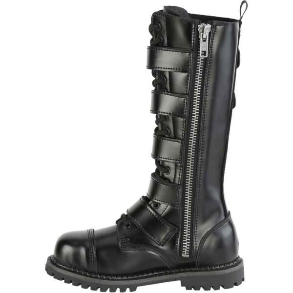 Five Buckle Gothic Tall Boots