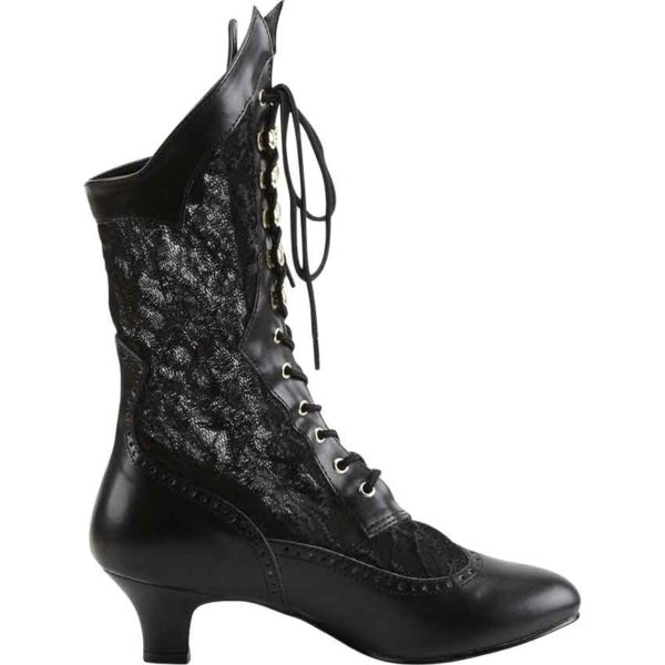 Victorian Lace Ankle Boots - FW2104 - Medieval Collectibles