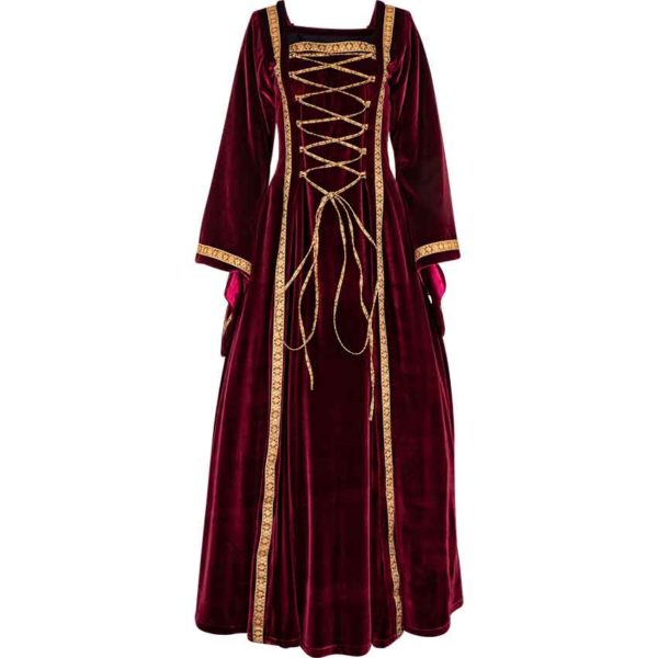 Ladies Medieval Dress with Shoulder Cape - MCI-133 - Medieval Collectibles