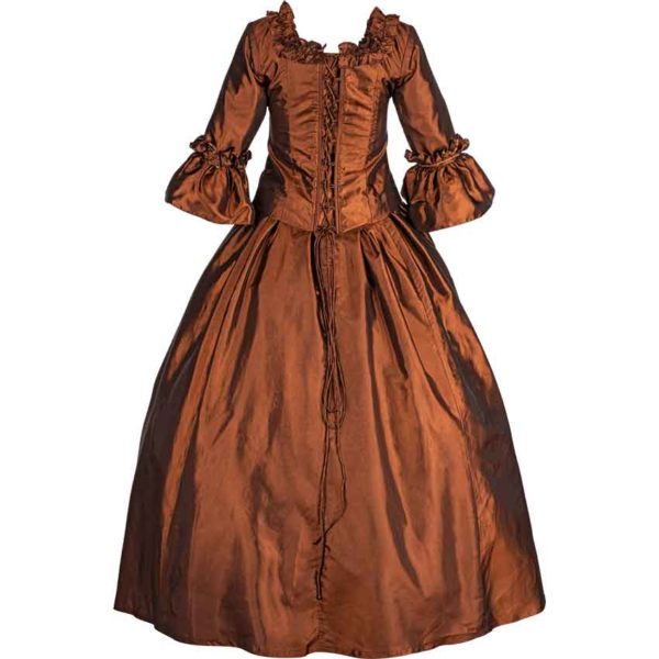 Brown Baroque Renaissance Gown - MCI-183 - Medieval Collectibles