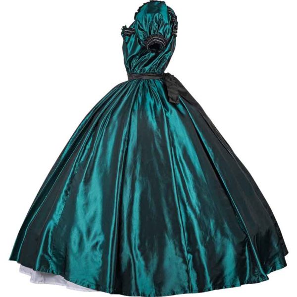 Blue-Green Civil War Dress - MCI-218 - Medieval Collectibles