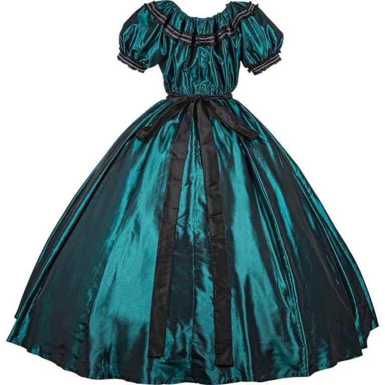 Blue-Green Civil War Dress - MCI-218 - Medieval Collectibles