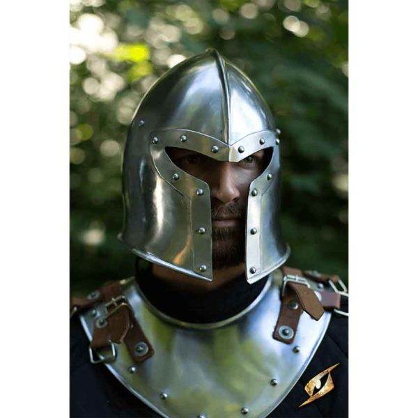 Steel Barbuta Helmet