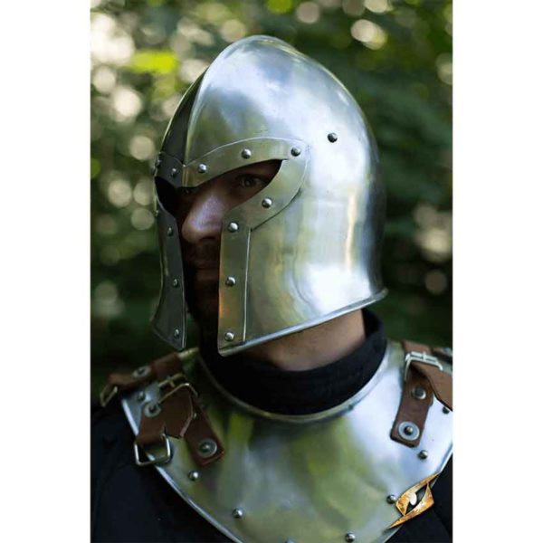 Steel Barbuta Helmet