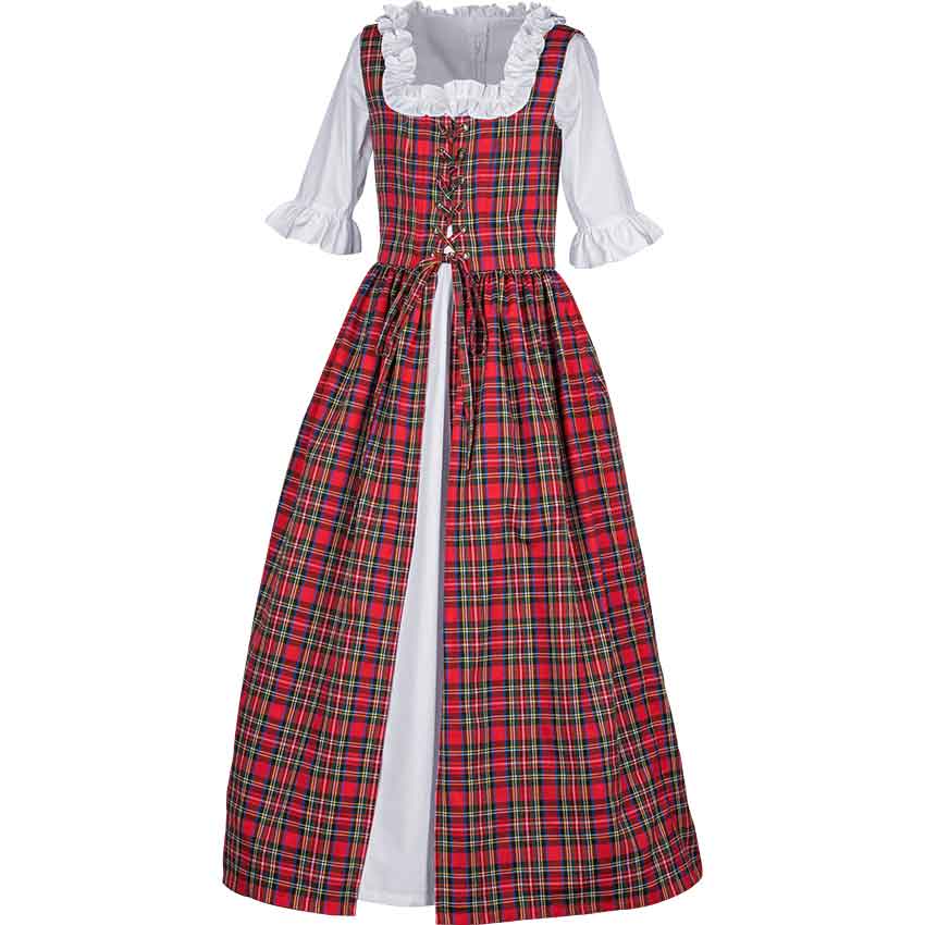 Girl's Scottish Tartan Dress - MCI-243 - Medieval Collectibles