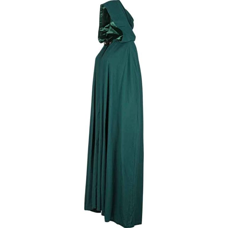 Medieval Hooded Cloak with Leather Fastener - MCI-305 - Medieval ...