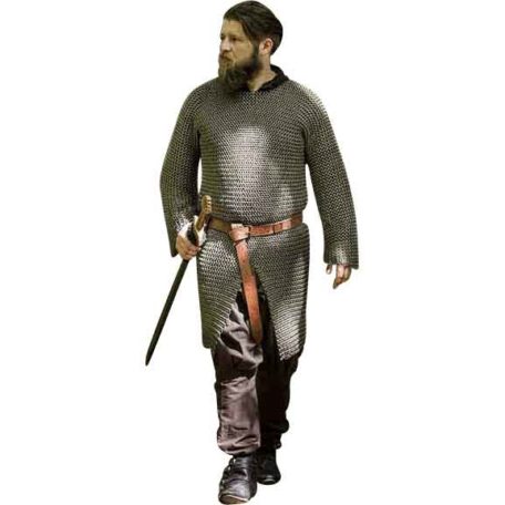 Black Ragnar Chainmail Hauberk - MCI-3222 - Medieval Collectibles