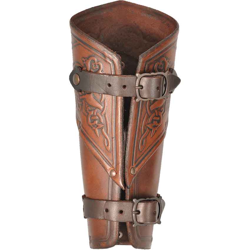 LEATHER BRACERS - Celtic symbols VI We make history come alive!