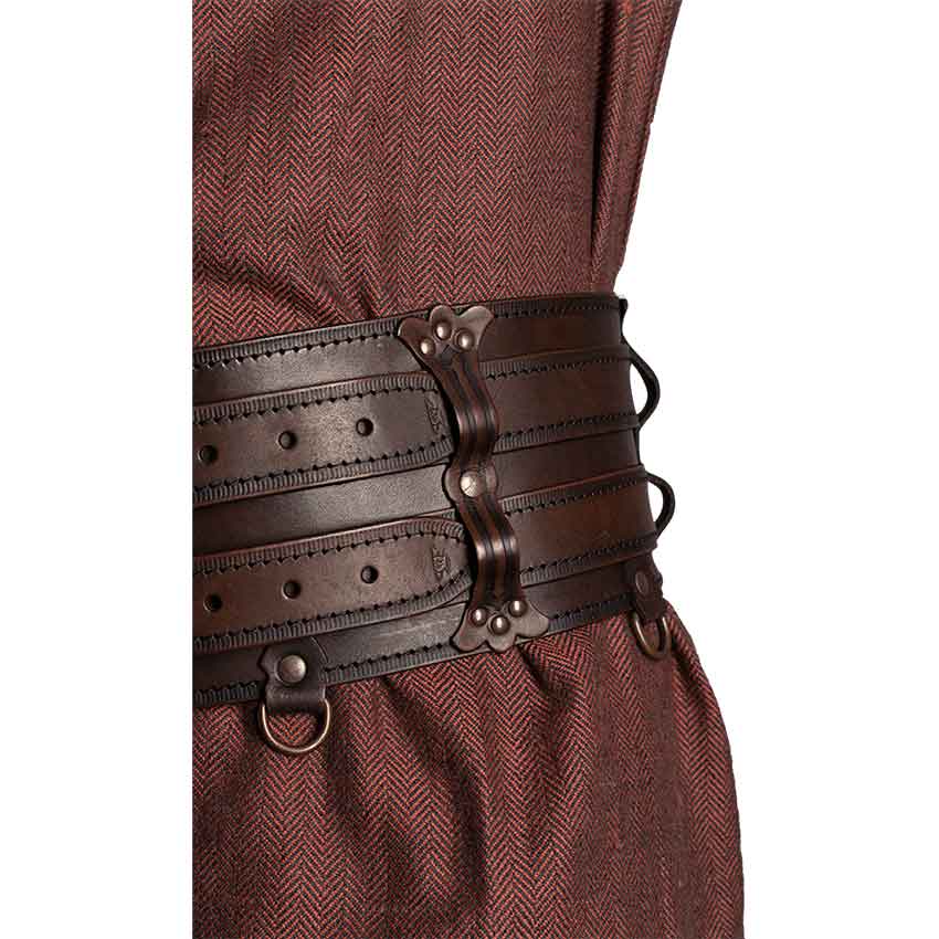 Keep It Gypsy Buckle Brown and White Hair On Leather Belt