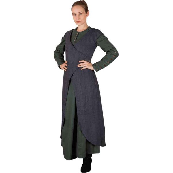 Vysera Herringbone Long Vest - My100699 - Medieval Collectibles