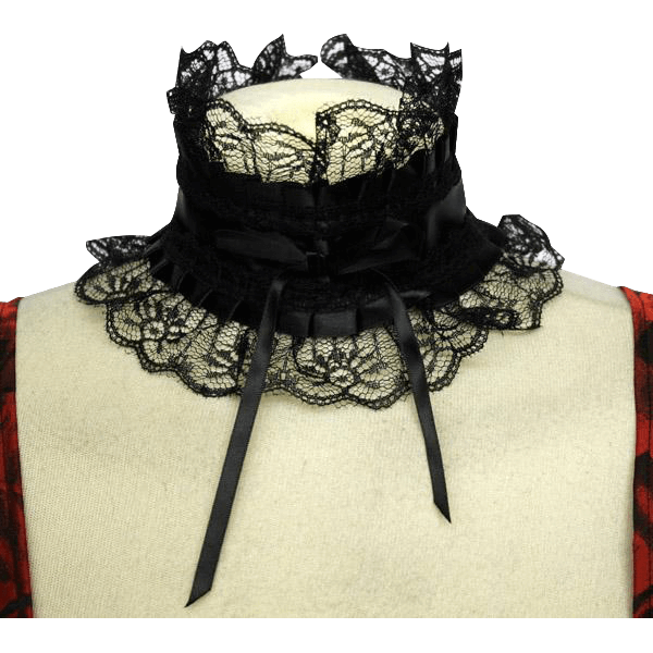 Victorian Lace and Ribbon Choker - PH-1157 - Medieval Collectibles