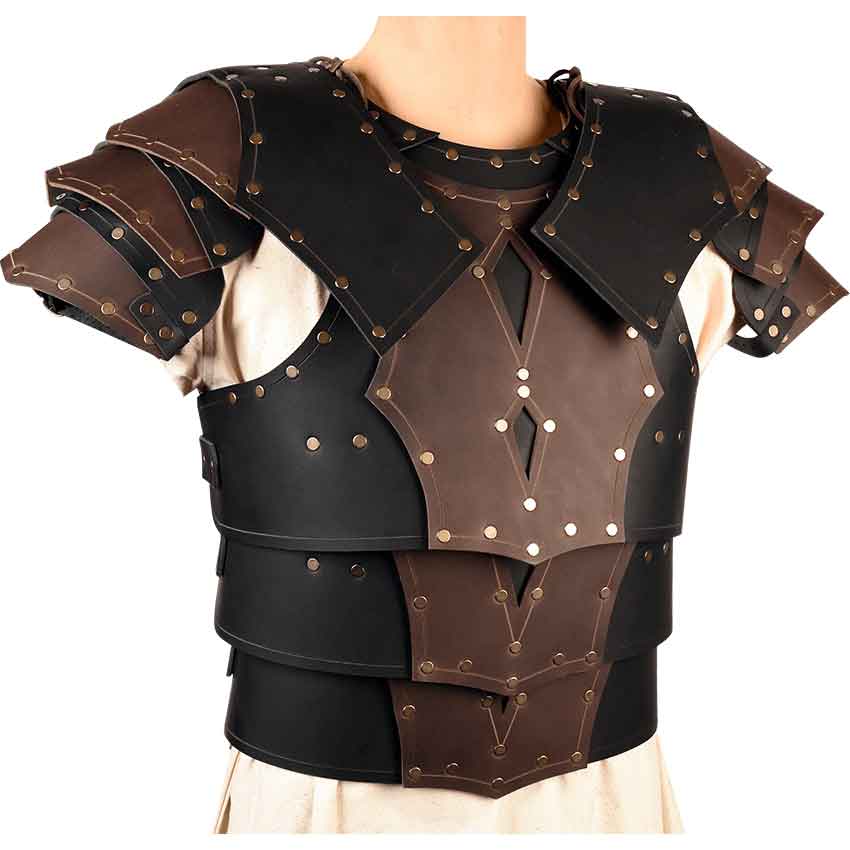 Mercenary Leather Cuirass with Pauldrons - RT-239 - Medieval Collectibles