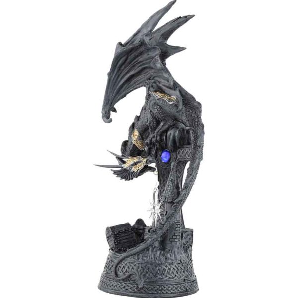 Dragon with Cross Statue LED Light