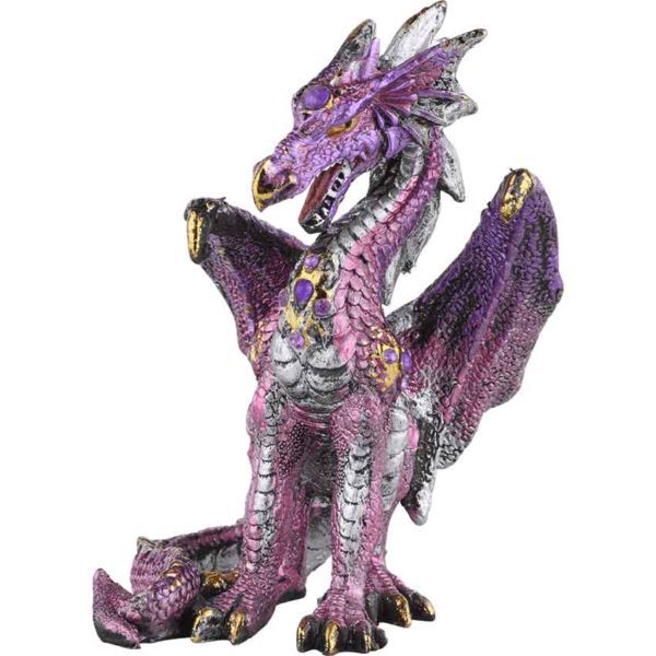 Pink Jeweled Dragon Statue