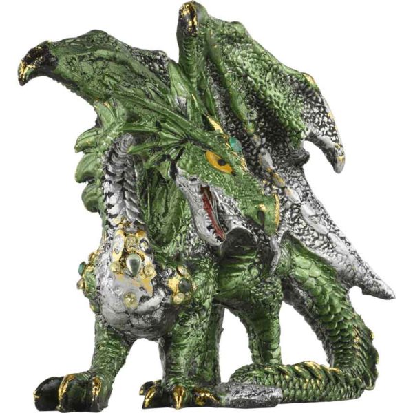 Green Jeweled Dragon Statue