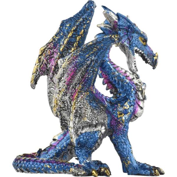 Blue Jeweled Dragon Statue - 05-71281 - Medieval Collectibles