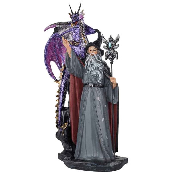 Dark Wizard and Dragon Statue