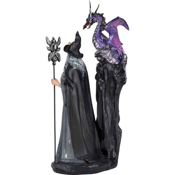 Dark Wizard and Dragon Statue