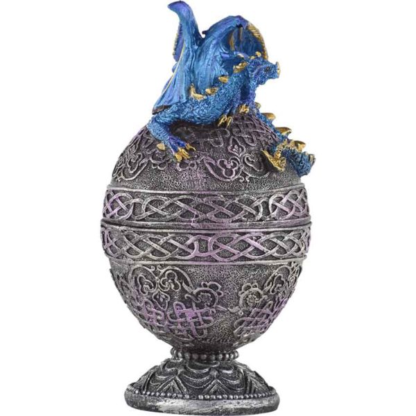 Blue Dragon Ornate Egg Trinket Box