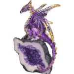 Violet Dragon Crystal Statue - 05-71808 - Medieval Collectibles