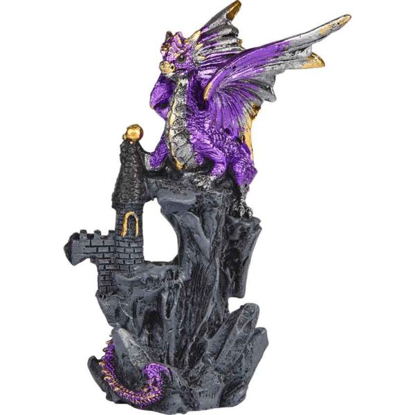 Purple Dragon Castle Statue - 05-71819 - Medieval Collectibles