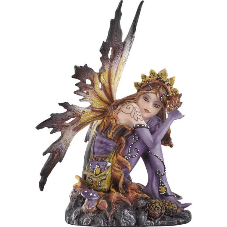 Sitting Autumn Fairy Statue - 05-91469 - Medieval Collectibles