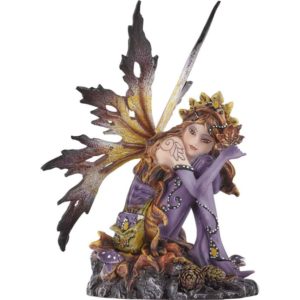 Sitting Autumn Fairy Statue - 05-91469 - Medieval Collectibles