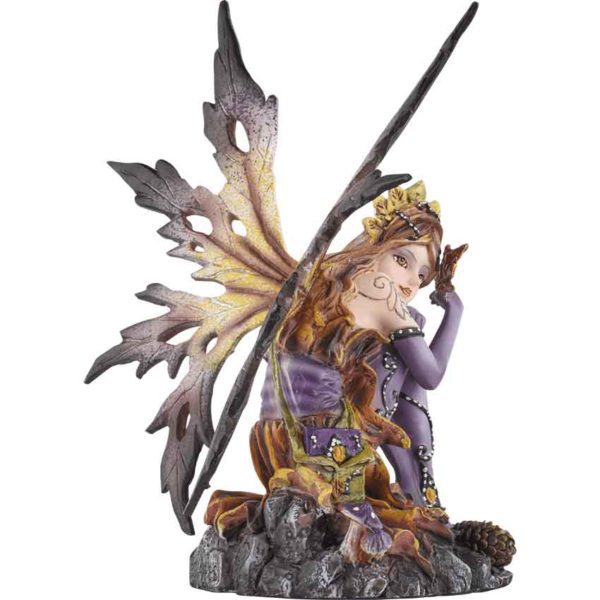 Sitting Autumn Fairy Statue - 05-91469 - Medieval Collectibles