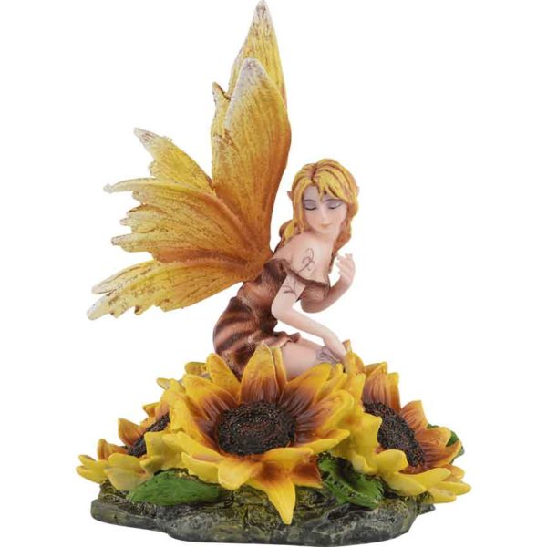 Bashful Sunflower Fairy Statue - 05-91652 - Medieval Collectibles