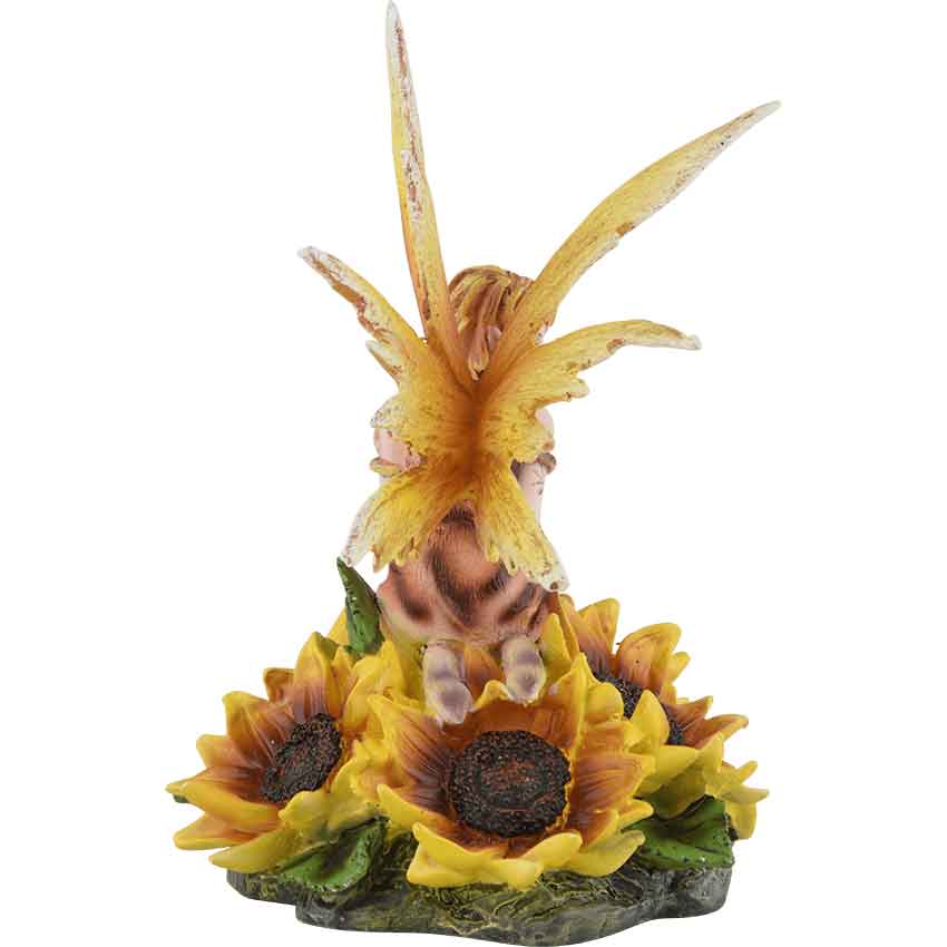 Bashful Sunflower Fairy Statue - 05-91652 - Medieval Collectibles