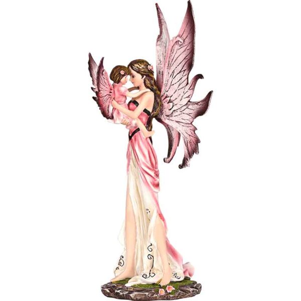 Blush Petals Fairy and Baby Statue