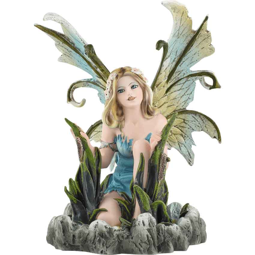 Crouching Water Fairy Statue - 05-91848 - Medieval Collectibles