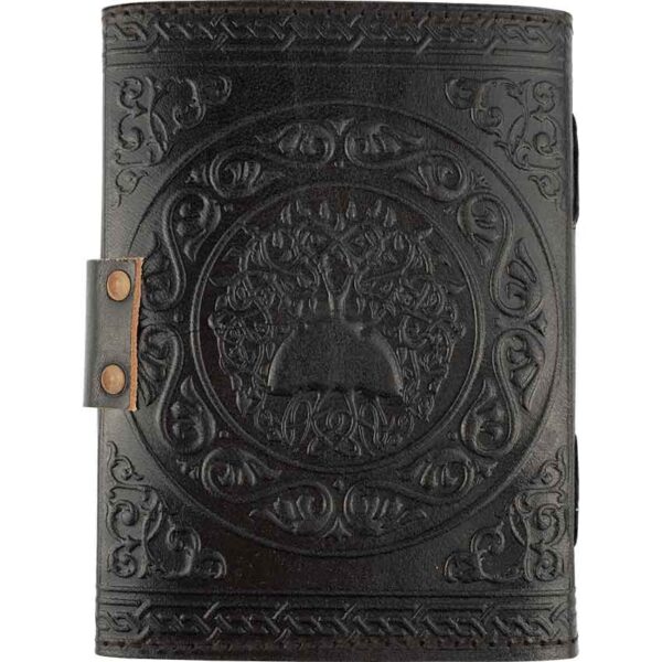 Black Pentagram Embossed Leather Journal